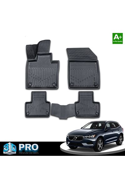 DELUXETUNING Set covorase auto cauciuc VOLVO XC60 2017->, forma tavita 3D
