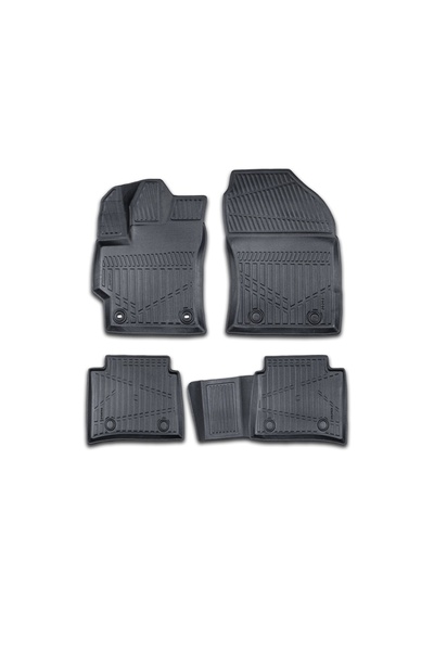 DELUXETUNING Set covorase auto cauciuc Toyota Corolla 2019->, forma tavita 3D