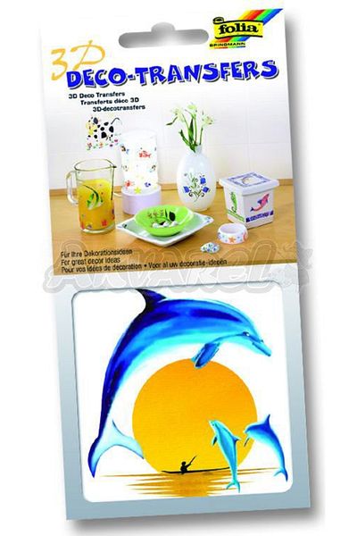Divendi Autocolant decorativ 3D, 10x10 cm - Delfini