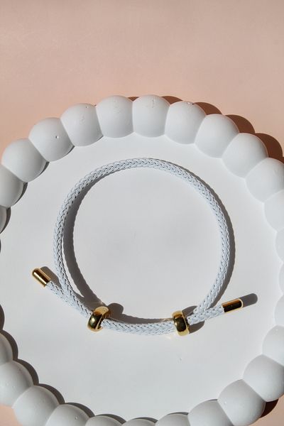 Luvix Design Colorful Knitted Thread Bracelet with Gold Detail