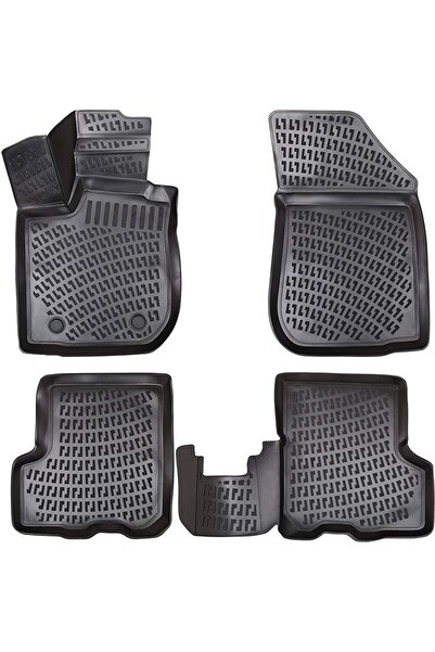 DELUXETUNING Set covorase auto cauciuc DACIA SANDERO 2008-2012 forma tavita