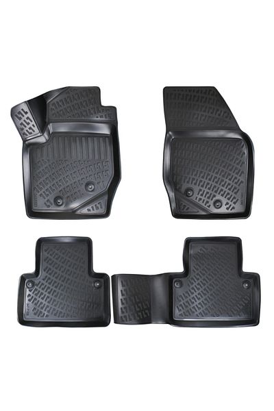 DELUXETUNING Set covorase auto cauciuc Volvo XC90 II 2002-2014 forma tavita