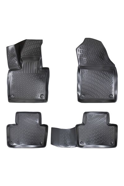 DELUXETUNING Set covorase auto cauciuc Volvo XC90 II 2015-> forma tavita