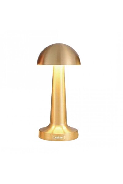 divendi-ro Lampă de birou portabilă, reîncărcabilă, tip ciupercă aurie