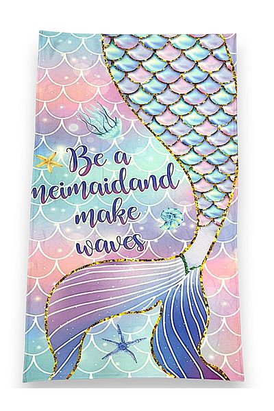 Lolliboomkids Mermaid Print Patterned Beach / Bath Towel