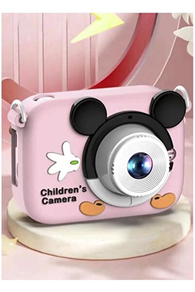 Skygo Mini 1080p Hd Çocuk Kamera Dijital Fotoğraf Makinesi 2.0 Inç Ekran 5 Adet Oyun Pembe