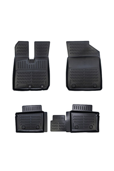 DELUXETUNING Set covorase auto cauciuc Dacia Spring 2020-> forma tavita