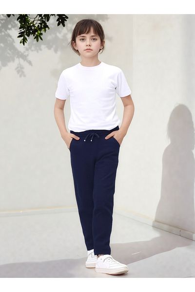 Pantulux Girl's Gabardine Elastic School Trousers
