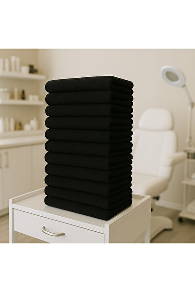 KAYABEY HOME Set of 12 Professional Barber & Hairdresser Towels – 50X90 cm 100% Cotton