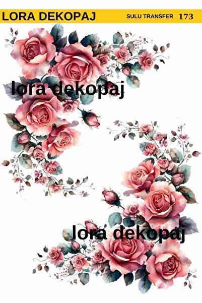 Lora Dekopaj Sulu Transfer Kağıdı - 173 25×35 cm
