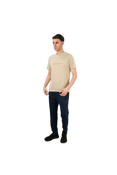 Giordano تي شيرت رجالي بطبعة مميزة