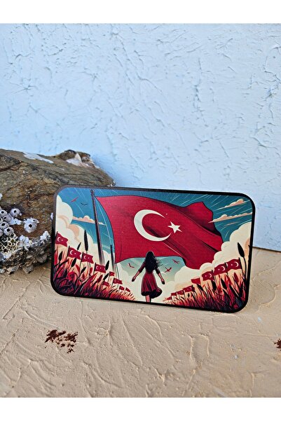 Bayrak Temalı Mini Ahşap Poster Tablo