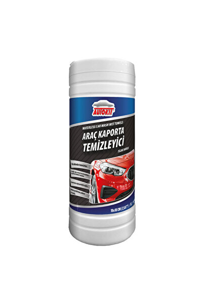 Autokit Araç Kaporta Koruyucu ve Parlatıcı Temizleyici Islak Havlu Plastik Kutu 50'li