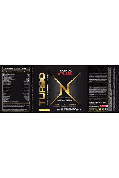 Natural Plus Turbo+Charge ,1kg ,Isotonic , Lemon flavour