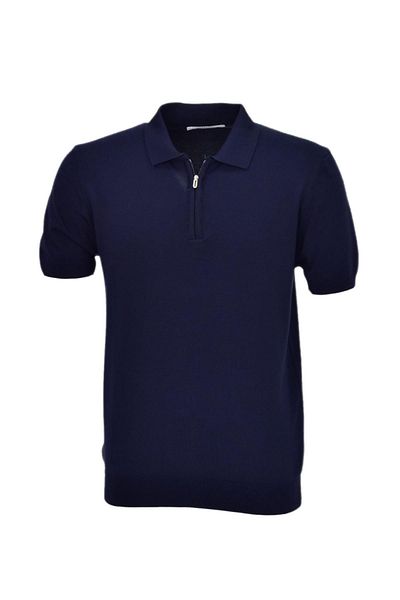 DYNAMO Men's Polo Neck Zippered Knitwear T-Shirt T356 Bgl-St04594