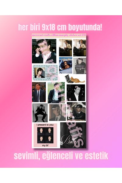 merccuri crafts Cillian Murphy Aesthetic Sticker Set (44+ Pcs) - Sticker for Notebook Agenda, Laptop, Scrapbooking