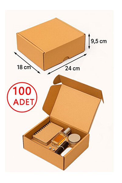 kutucum 18 x 25 X 9,5 Cm KİLİTLİ KUTU | KARGO KUTUSU | AMBALAJ KUTUSU Kraft 1...