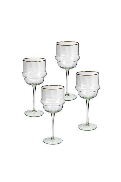 LA MESA Goblet 4 Pieces Set Gray+Gold
