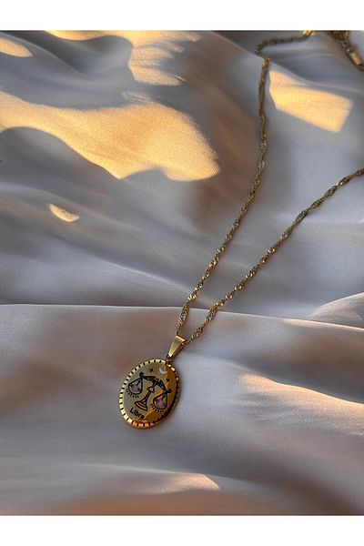 HERCY 316 L Stainless Steel Zodiac Sign Necklace |   Gold Zodiac Sign Necklace |   Steel Zodiac Sign Necklace