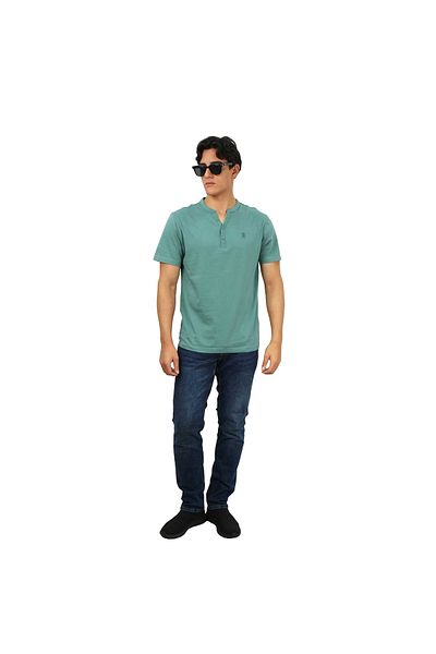 Giordano تي شيرت هينلي رفيع للرجال