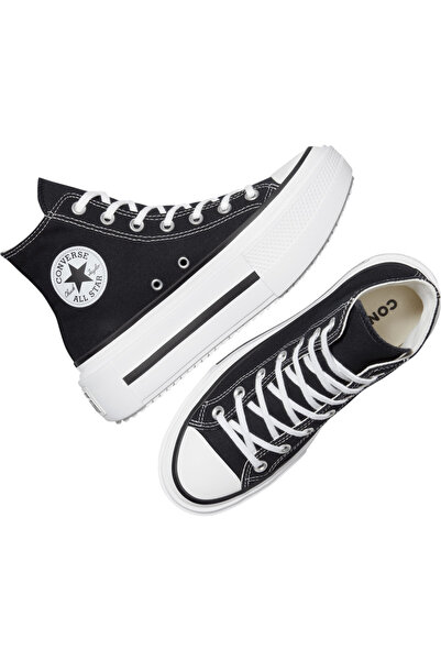 Converse Γυναικείο μαύρο αθλητικό παπούτσι Chuck Taylor All Star Lift Double Stack