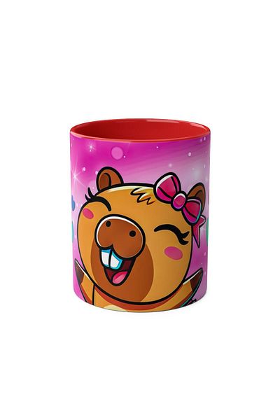 DUBLEMETRE Cute Piggy Printed Mug
