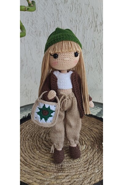 YUSUF TOKTAS TOYS CITY Toyscity Yeşil Bereli Melodi Bebek Amigurumi Örgü Oyuncak