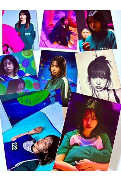 Pankart Evi 8Pcs Squid Game Joyuri Player 222 Decorative Board Card Photocard Set-2