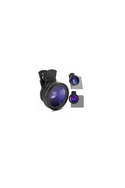 divendi-ro Set of 2 Lenses for Phone, 0.45X 49UV, Wide-Angle and Macro