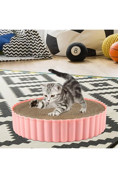OEM Cat Scratching Board with Tray, 33 Cm - Pink