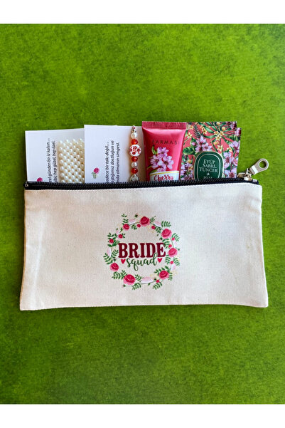 Hepsi Enteresan Hediyelerle Dolu "Bride Squad" Nedime Çantası, Kına Hediyesi,...