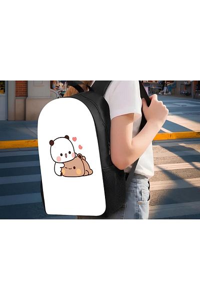 ada çanta kırtasiye Set of 3 Children's Backpacks with Dudu and Bubu Figures (Backpack / Lunch Box / Pen Holder) Ad59882
