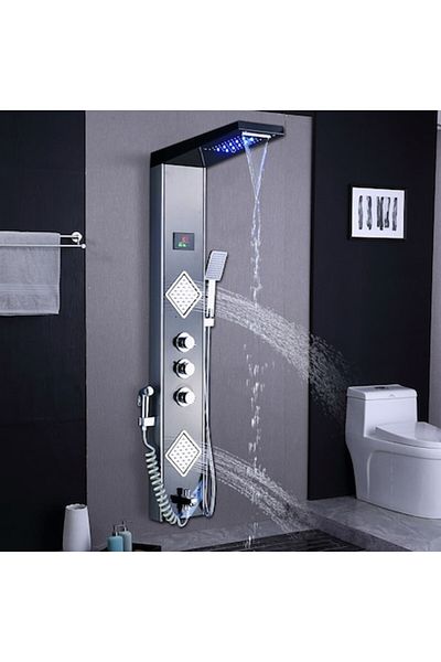AquaSpa Panou de duș multifuncțional cu LED,