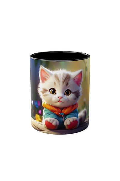 DUBLEMETRE Kitten Patterned Printed Mug