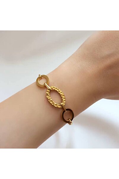 Minne Jewelry-Accessory سوار فولاذي - سوار فولاذي ذهبي - سوار فولاذي أنيق - س...