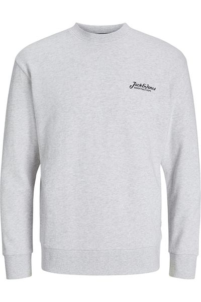 Jack & Jones Μπλούζα JACK & JONES Beau Crew - 12268435-Λευκό Μελάντζ