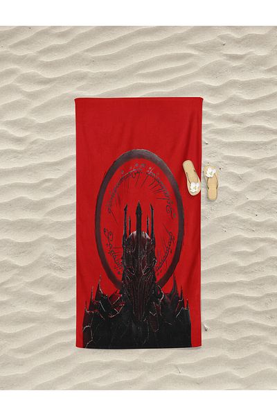 Home Sauron Lotr Patterned Digital Printed Teenage Boys Beach Bath Towel