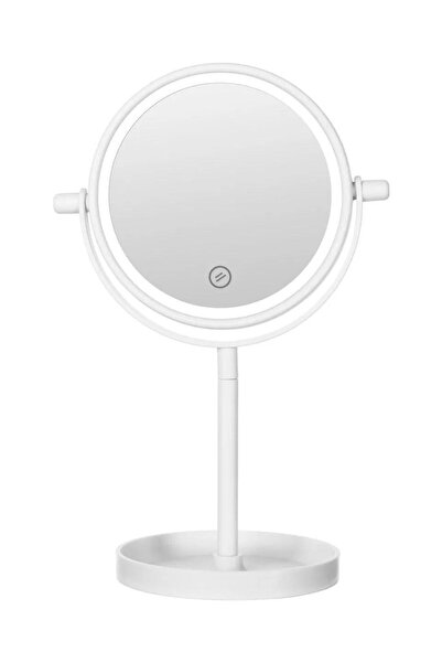 Aprilla Home Led Işıklı Dönebilen Yuvarlak Masa Aynası 28cm Beyaz Alm-9892