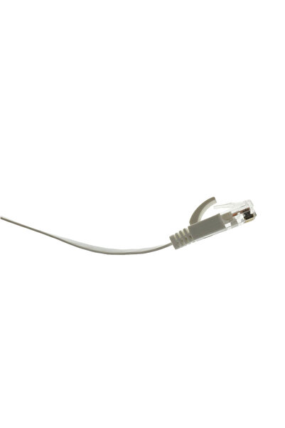 OEM Cablu UTP cat.6, mufat 2xRJ45, lungime 10m, plat, de legatura retea, ethernet, alb