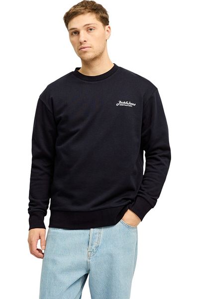 Jack & Jones Μπλούζα JACK & JONES Beau Crew - 12268435-Μαύρο