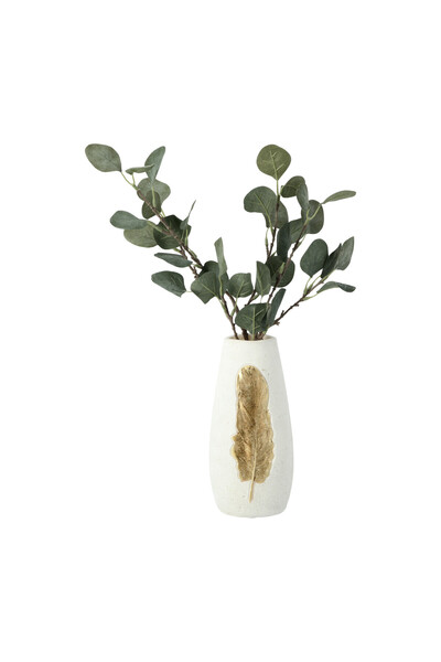 Generic Ceramic Vase Feather Gold