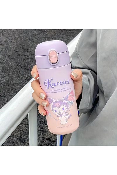 ada çanta kırtasiye Children's Thermos Flask Water Bottle Stainless Steel Kuromi Figure 400ml Ad93331