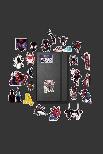 MS Major Selection Miles Morales Spider-Man /Bullet Journal Notebook Sticker Agenda Laptop Sticker