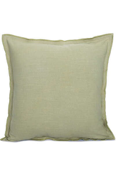 Cottage غطاء وسادة من الكتان الأخضر 50*50 سم