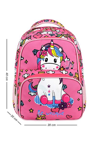 QL ACCESSORY Unicorn Set of 3 Primary School Bag, Thermal Nutrition and Pencil Case Set