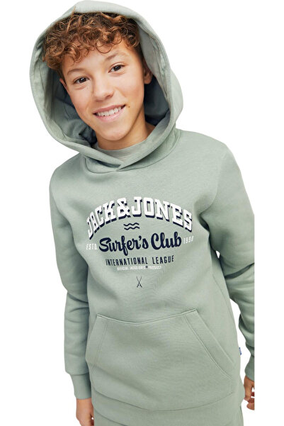 Jack & Jones Hanorac JACK & JONES Λογότυπο 2 Χρώματα JNR - 12258823-Iceberg Green