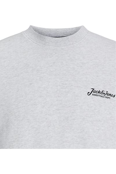 Jack & Jones Μπλούζα JACK & JONES Beau Crew - 12268435-Λευκό Μελάντζ
