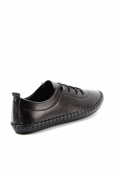 Bambi Černé dámské boty pro volný čas z pravé kůže K01272000403