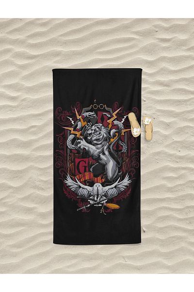 Home Hogwarts Harry Potter Patterned Digital Printed Teenage Boys Beach Bath Towel