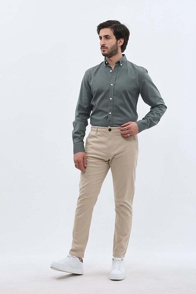 Jeanspro Cotton Slim Fit Chino Pants - Beige